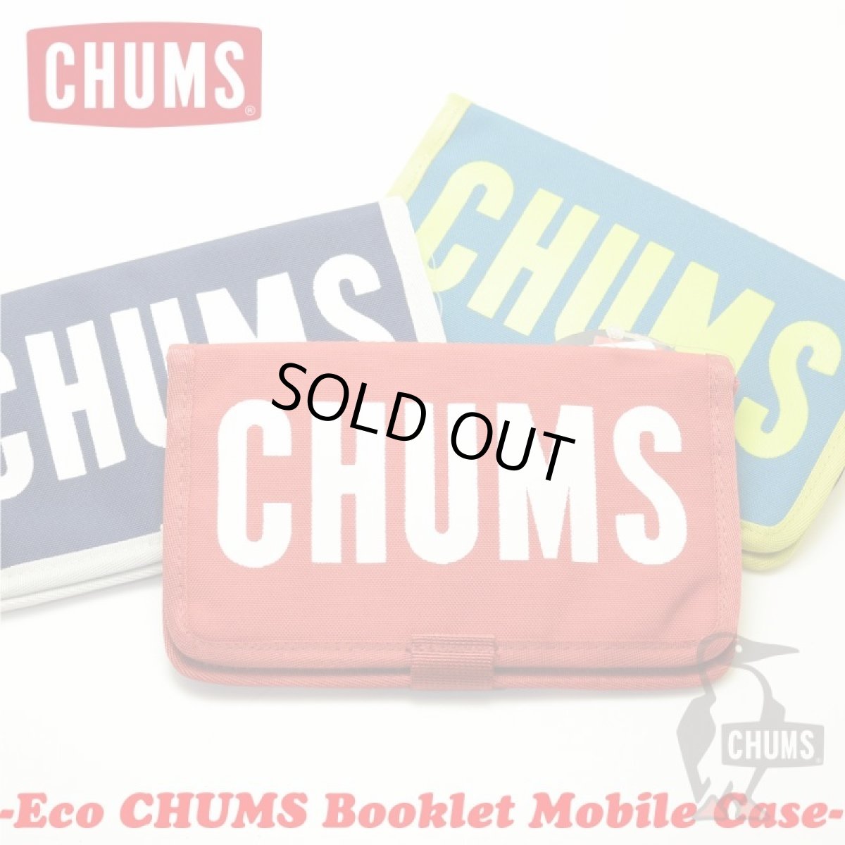 画像1: ネコポス対応 CHUMS Eco CHUMS Booklet Mobile Case エコチャムスブックレットケース CHUMS チャムス バック 財布 コインケース トートバック ショルダー リュック メンズ レディース 店舗 (1)