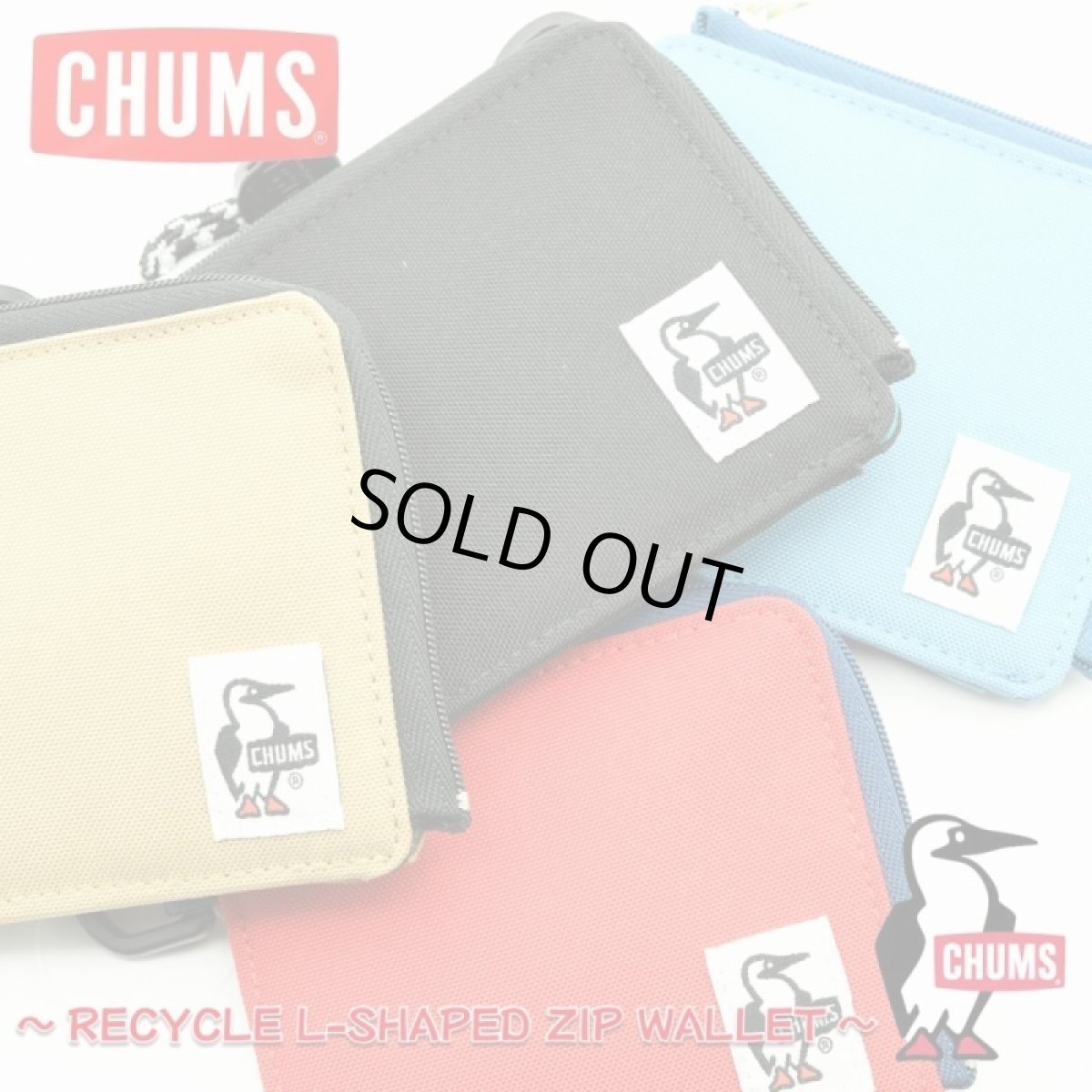 画像1: CHUMS チャムス Recycle L-Shaped Zip Wallet リサイクルエルシェイプトジップウォレット (1)
