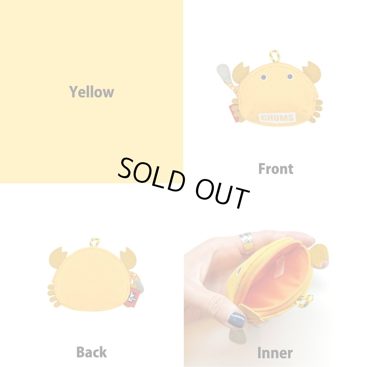 画像6: CHUMS チャムス Crab Zip Coin Case クラブジップ コインケース  (6)