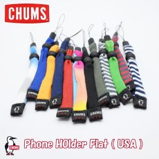 画像1: CHUMS チャムス 携帯ストラップ フォンホルダー：フラット アウトドアブランドのおしゃれなストラップ 携帯 スマートフォン デジカメ キーホルダー (1)