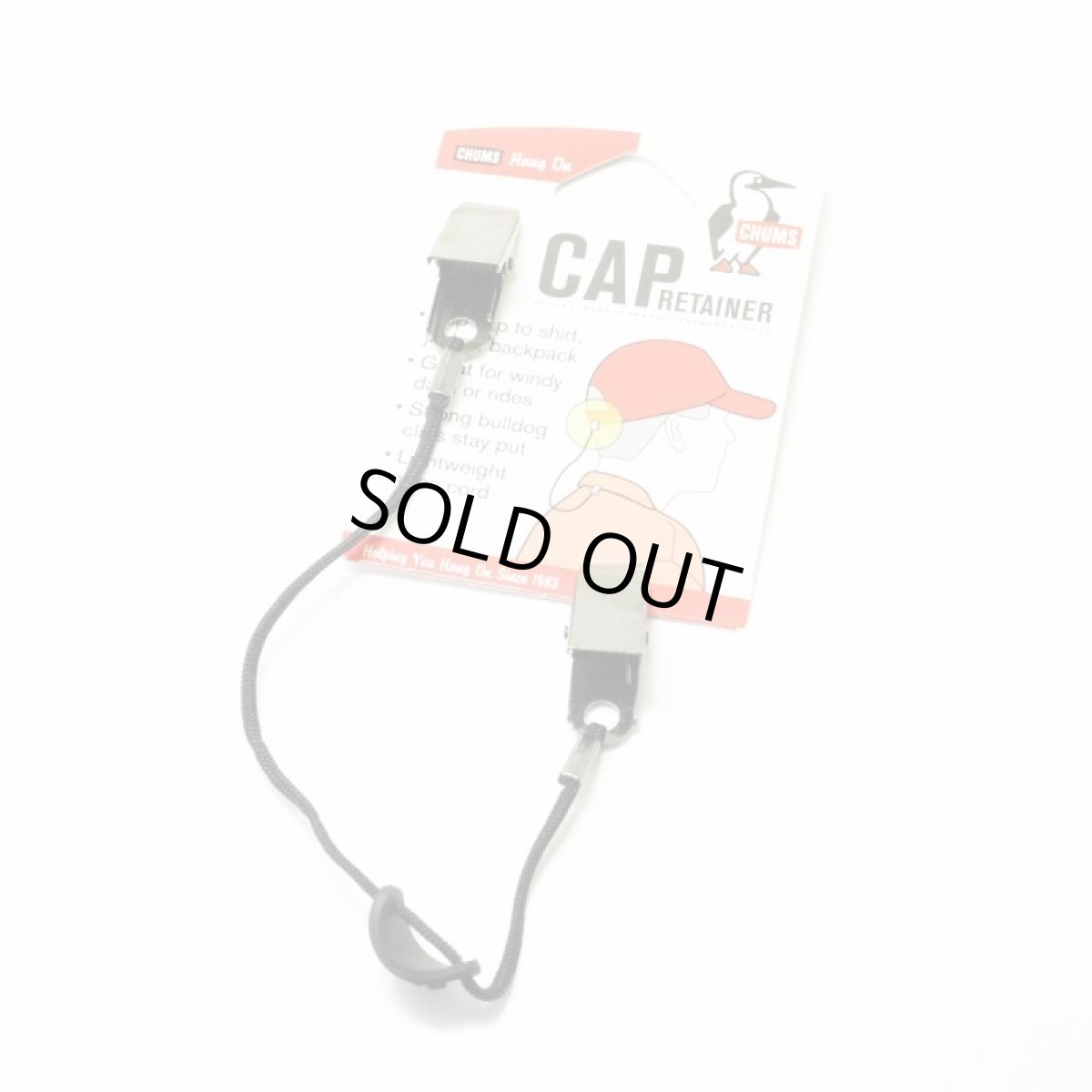 画像2: CHUMS チャムス 防止転落防止クリップ CAP RETAINER ハット&キャップクリップ リテイナー 帽子用ストラップ ハットコード アウトドア用帽子ストラップ (2)