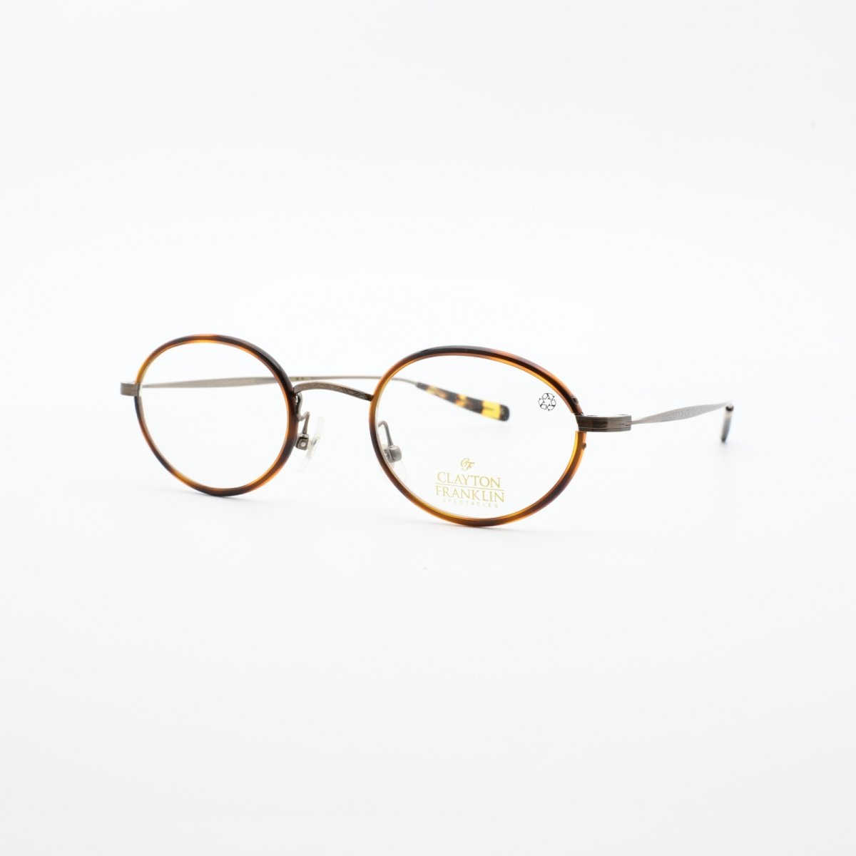 画像2: CLAYTON FRANKLIN クレイトンフランクリン メガネフレーム CF559-BR デミ巻&ブラウン/デモレンズ (2)