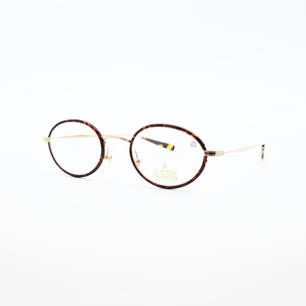 画像2: CLAYTON FRANKLIN クレイトンフランクリン メガネフレーム CF559-GP レッドデミ巻&ゴールド/デモレンズ (2)