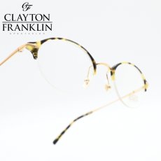 画像1: CLAYTON FRANKLIN クレイトンフランクリン メガネフレーム CF589-GP ゴールド/クリアデモレンズ (1)