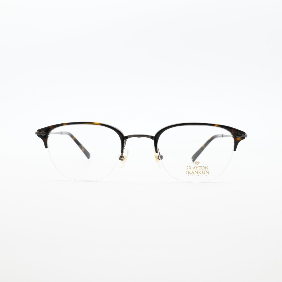 画像6: クレイトンフランクリン 【CLAYTON　FRANKLIN】メガネフレーム CF590-BR（デミブラウン＆ブラウン/クリアデモレンズ） (6)