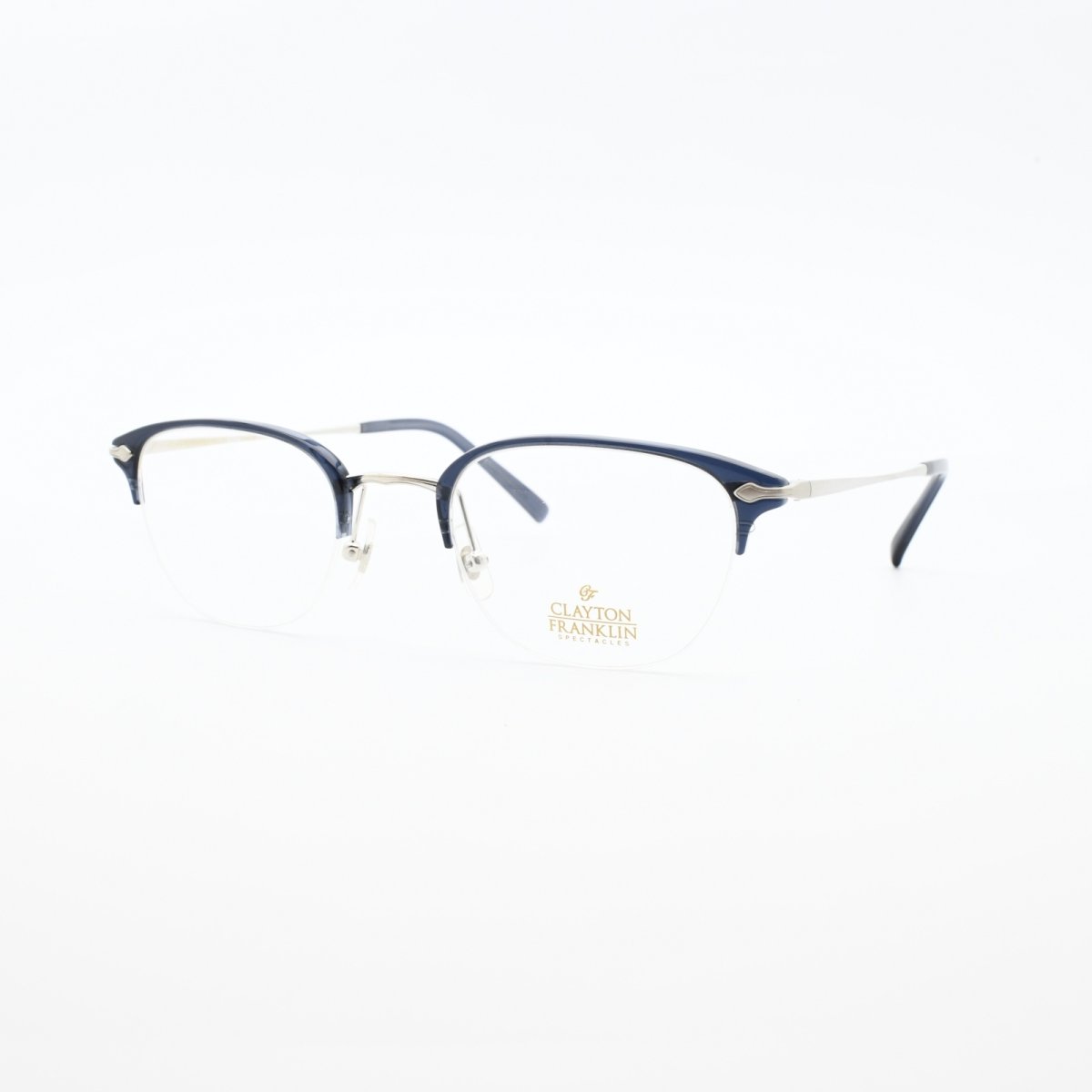 画像2: CLAYTON FRANKLIN クレイトンフランクリン メガネフレーム CF590-SL シルバー/クリアデモレンズ (2)