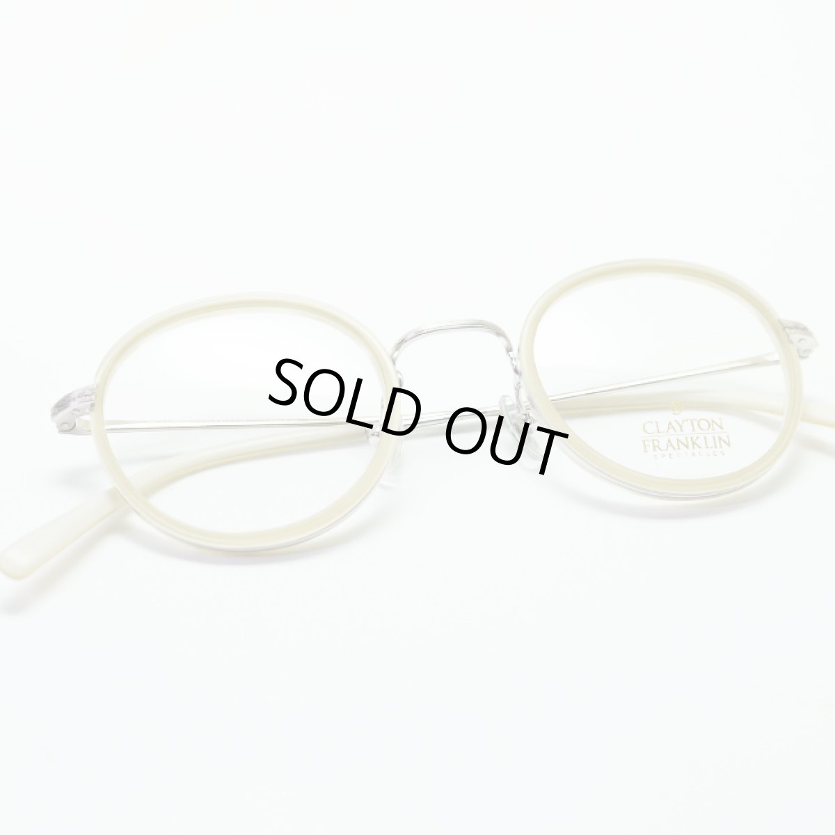 画像3: CLAYTON FRANKLIN クレイトンフランクリン メガネフレーム CF598-SL シルバー＆アイボリー/デモレンズ (3)