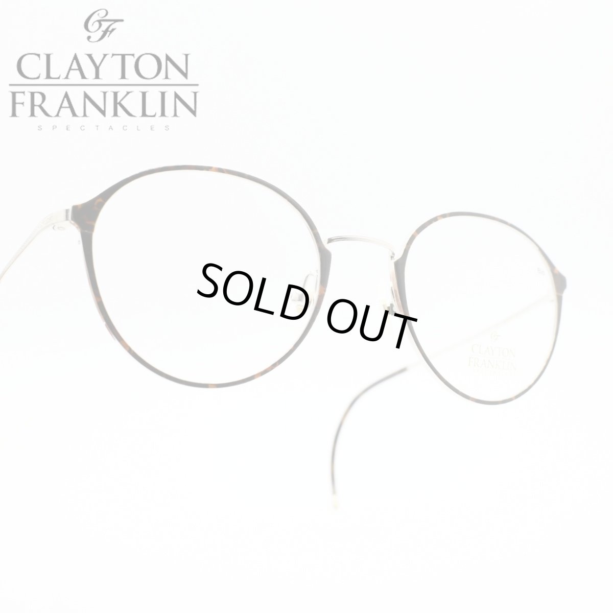 画像1: CLAYTON FRANKLIN クレイトンフランクリン メガネフレーム CF603-SL デミ転写＆ブラウン/クリアデモレンズ (1)