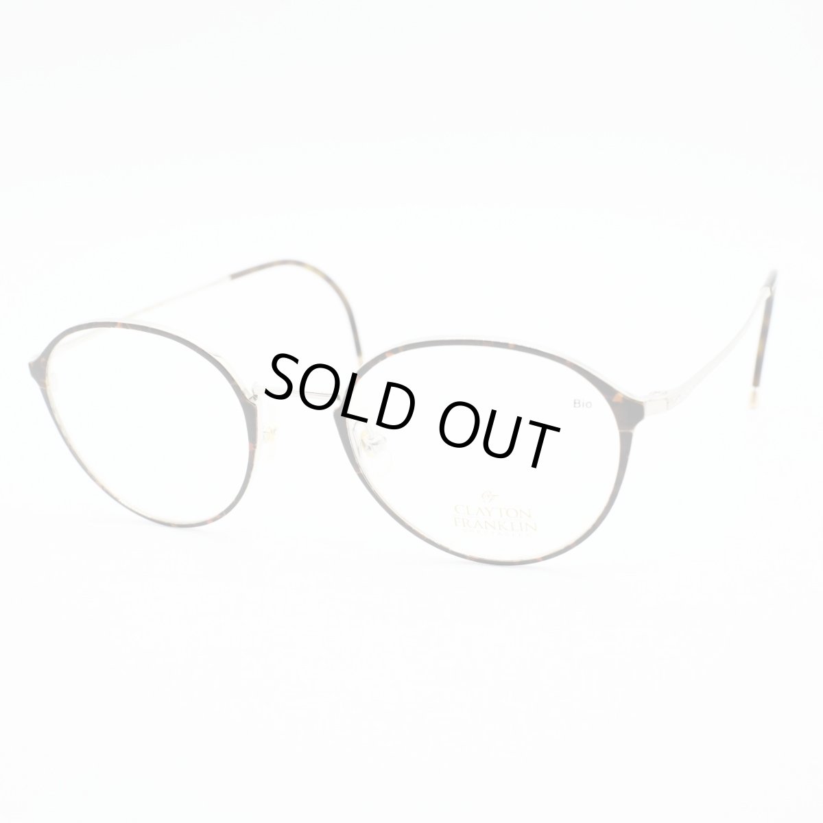 画像2: CLAYTON FRANKLIN クレイトンフランクリン メガネフレーム CF603-SL デミ転写＆ブラウン/クリアデモレンズ (2)