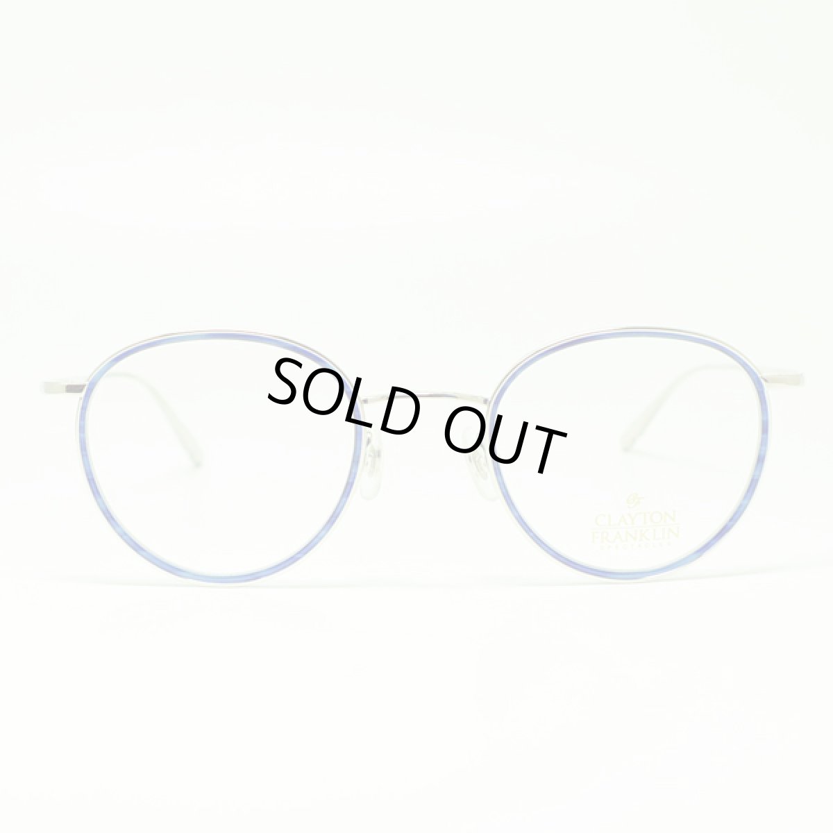 画像2: CLAYTON FRANKLIN クレイトンフランクリン メガネフレーム CF606-SL/BLS シルバー・ブルー/デモレンズ (2)
