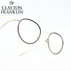 画像1: クレイトンフランクリン 【CLAYTON　FRANKLIN】メガネフレーム CF606　GP　BK（ゴールド・ブラック/デモレンズ） (1)