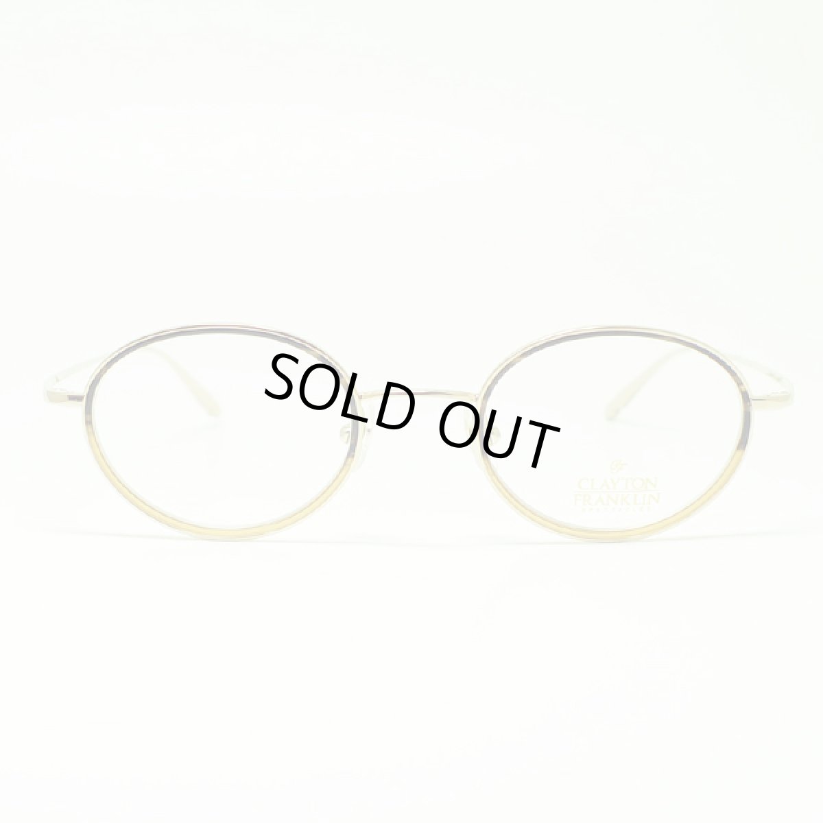 画像2: CLAYTON FRANKLIN クレイトンフランクリン メガネフレーム CF607-GP/HB ゴールド・デミブラウン/デモレンズ (2)