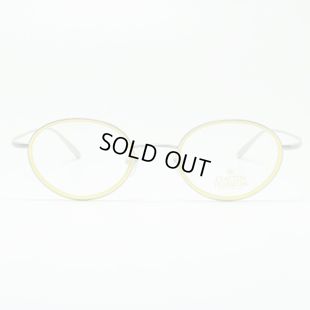 画像2: CLAYTON FRANKLIN クレイトンフランクリン メガネフレーム CF607-MSLMLA マットシルバー&イエロー/デモレンズ (2)