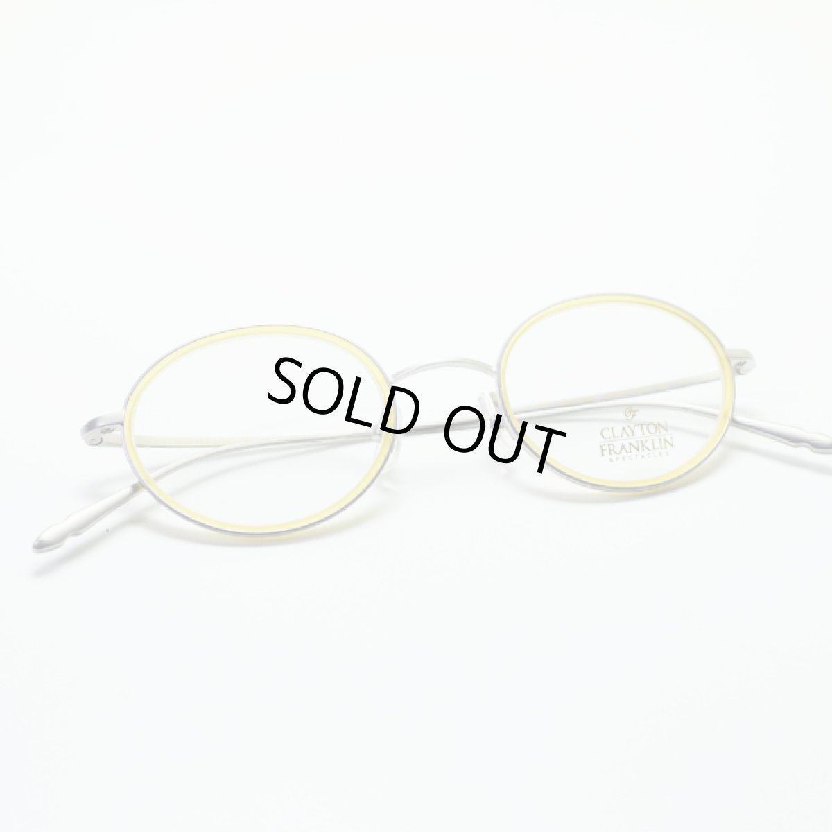 画像3: CLAYTON FRANKLIN クレイトンフランクリン メガネフレーム CF607-MSLMLA マットシルバー&イエロー/デモレンズ (3)