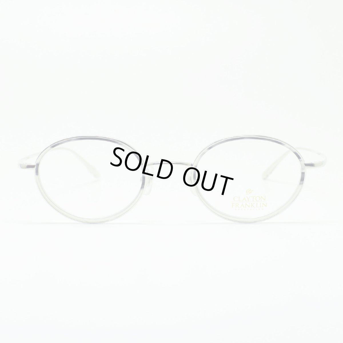 画像2: CLAYTON FRANKLIN クレイトンフランクリン メガネフレーム CF607-SLMGRH シルバー&マットグレーハーフ/デモレンズ (2)