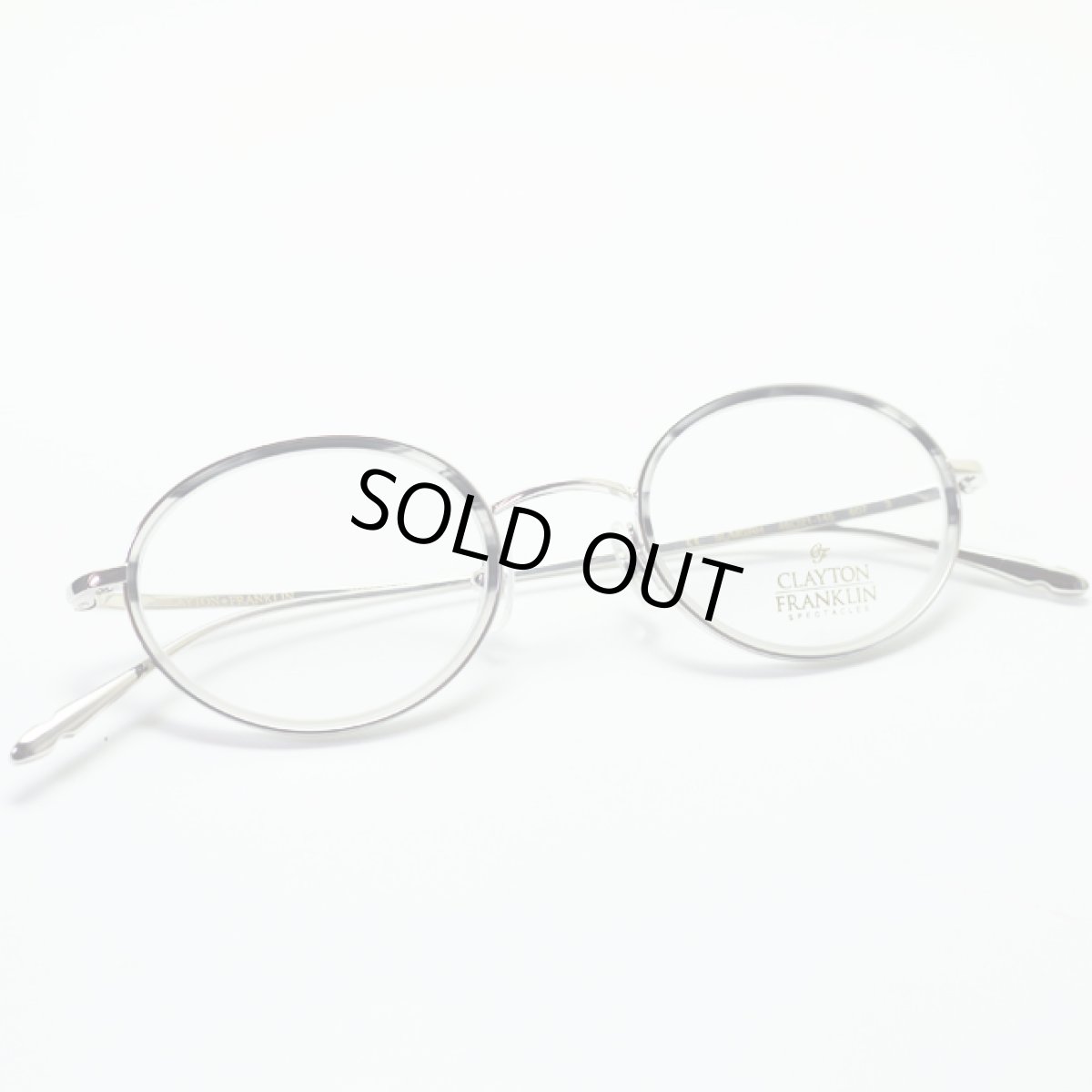 画像3: CLAYTON FRANKLIN クレイトンフランクリン メガネフレーム CF607-SLMGRH シルバー&マットグレーハーフ/デモレンズ (3)