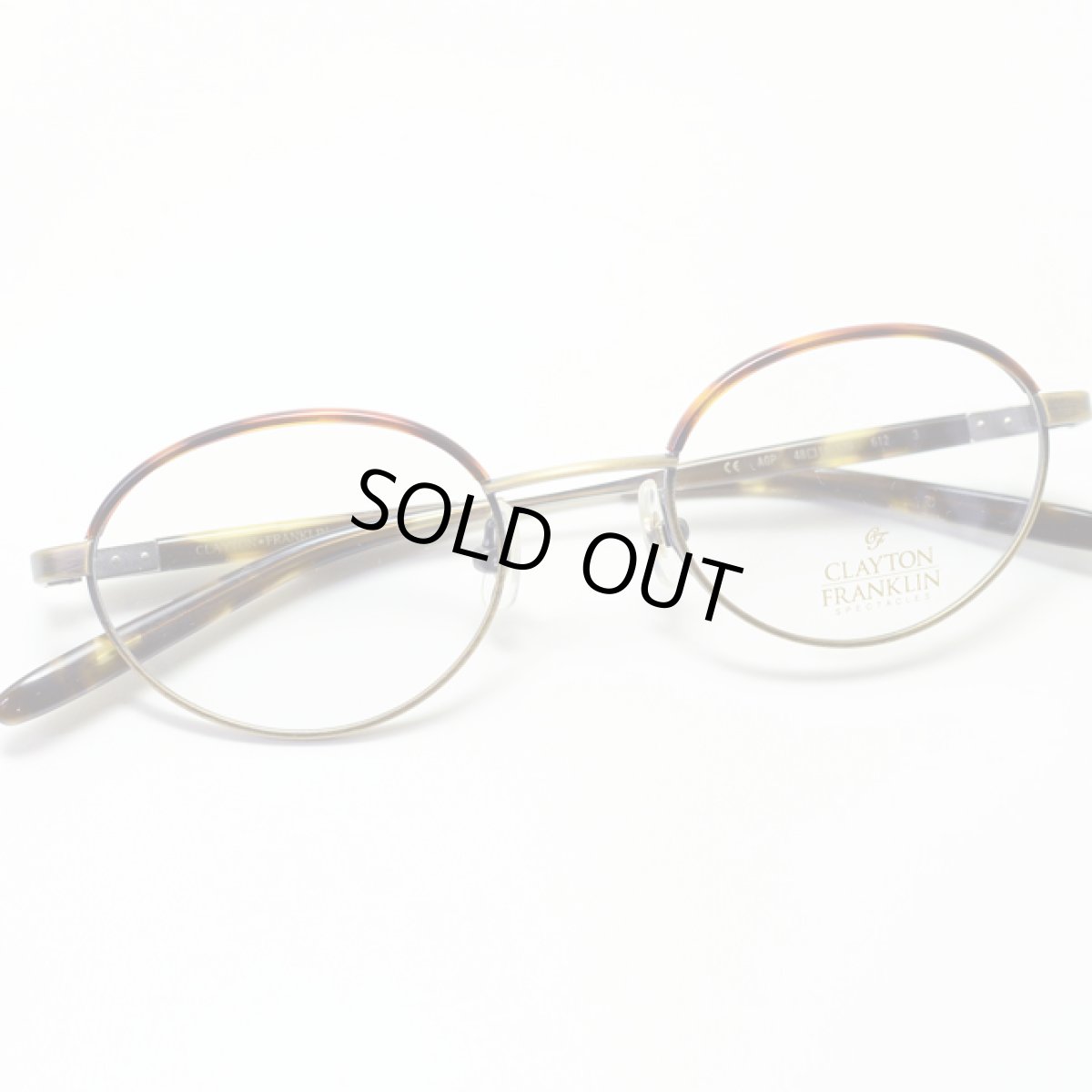 画像3: クレイトンフランクリン 【CLAYTON FRANKLIN】メガネフレーム CF612 AGP(アンティークゴールド・デミ/デモレンズ) (3)