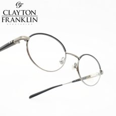 画像1: クレイトンフランクリン 【CLAYTON　FRANKLIN】メガネフレーム CF612　AS（アンティークシルバー・ブラック/デモレンズ） (1)