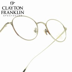 画像1: CLAYTON FRANKLIN クレイトンフランクリン 627 AS アンティークシルバー  メガネ 眼鏡 めがね メンズ レディース おしゃれ ブランド 人気 おすすめ フレーム 流行り 度付き　レンズ (1)