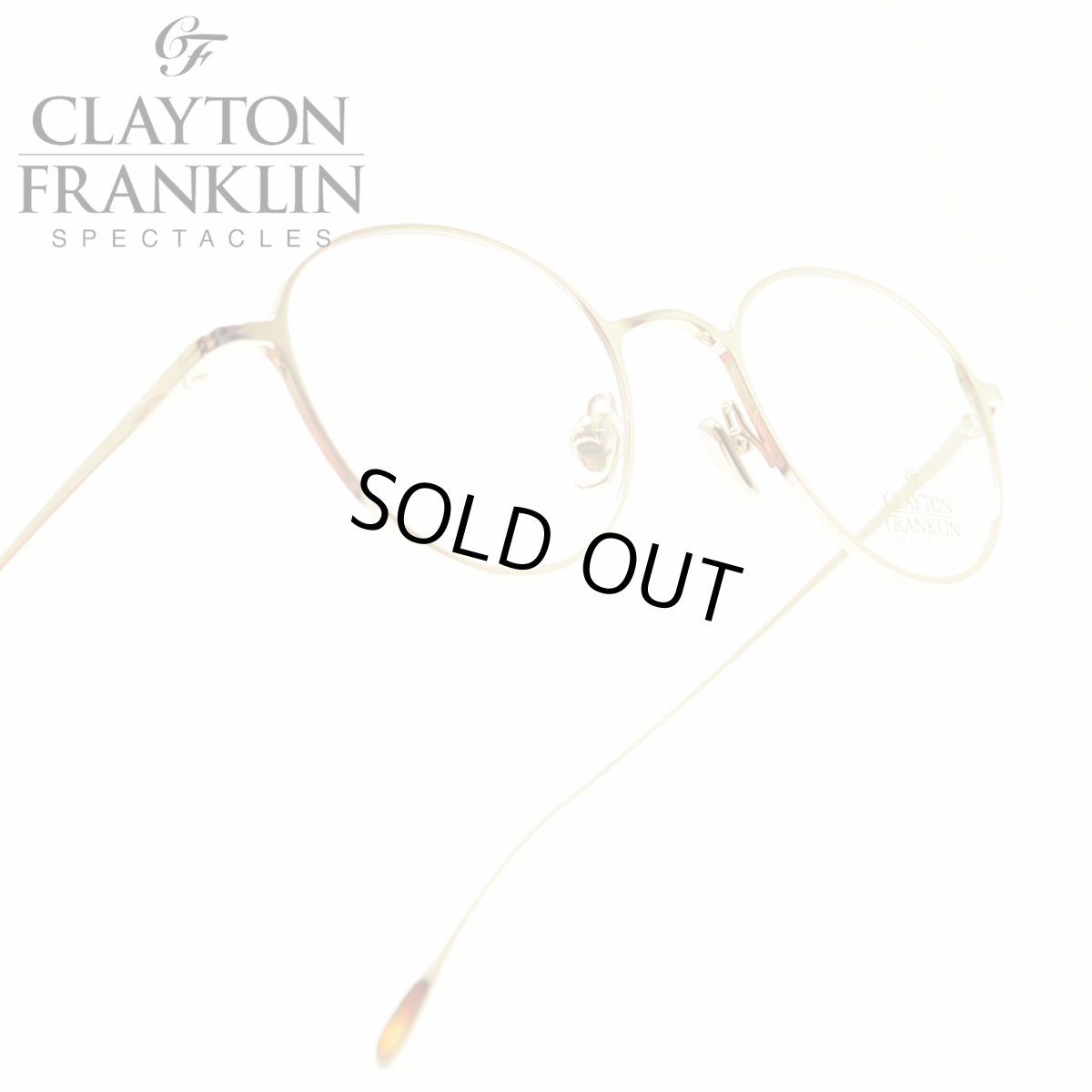 画像1: CLAYTON FRANKLIN クレイトンフランクリン 627 GP ゴールド  メガネ 眼鏡 めがね メンズ レディース おしゃれ ブランド 人気 おすすめ フレーム 流行り 度付き　レンズ (1)