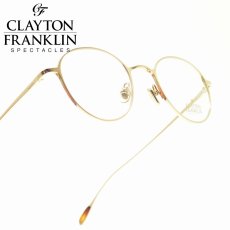 画像1: CLAYTON FRANKLIN クレイトンフランクリン 627 GP ゴールド  メガネ 眼鏡 めがね メンズ レディース おしゃれ ブランド 人気 おすすめ フレーム 流行り 度付き　レンズ (1)