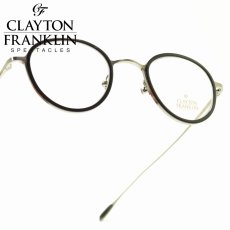 画像1: CLAYTON FRANKLIN クレイトンフランクリン 627P AS/BK アンティークシルバー/ブラック  メガネ 眼鏡 めがね メンズ レディース おしゃれ ブランド 人気 おすすめ フレーム 流行り 度付き　レンズ (1)