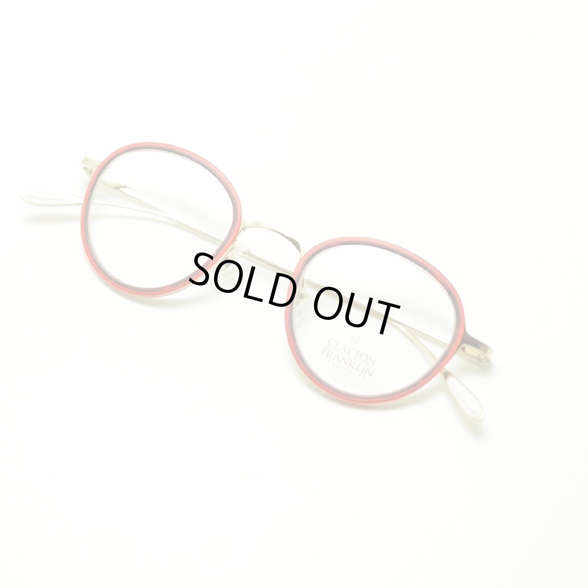 画像5: CLAYTON FRANKLIN クレイトンフランクリン 627P GP/RDS ゴールド/レッド  メガネ 眼鏡 めがね メンズ レディース おしゃれ ブランド 人気 おすすめ フレーム 流行り 度付き レンズ (5)