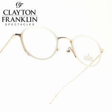 画像1: CLAYTON FRANKLIN クレイトンフランクリン 627P RG/WTP ローズゴールド/ホワイトパール  メガネ 眼鏡 めがね メンズ レディース おしゃれ ブランド 人気 おすすめ フレーム 流行り 度付き　レンズ (1)