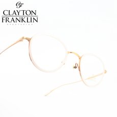 画像1: CLAYTON FRANKLIN クレイトンフランクリン 627P RG/WTP ローズゴールド/ホワイトパール  メガネ 眼鏡 めがね メンズ レディース おしゃれ ブランド 人気 おすすめ フレーム 流行り 度付き　レンズ (1)