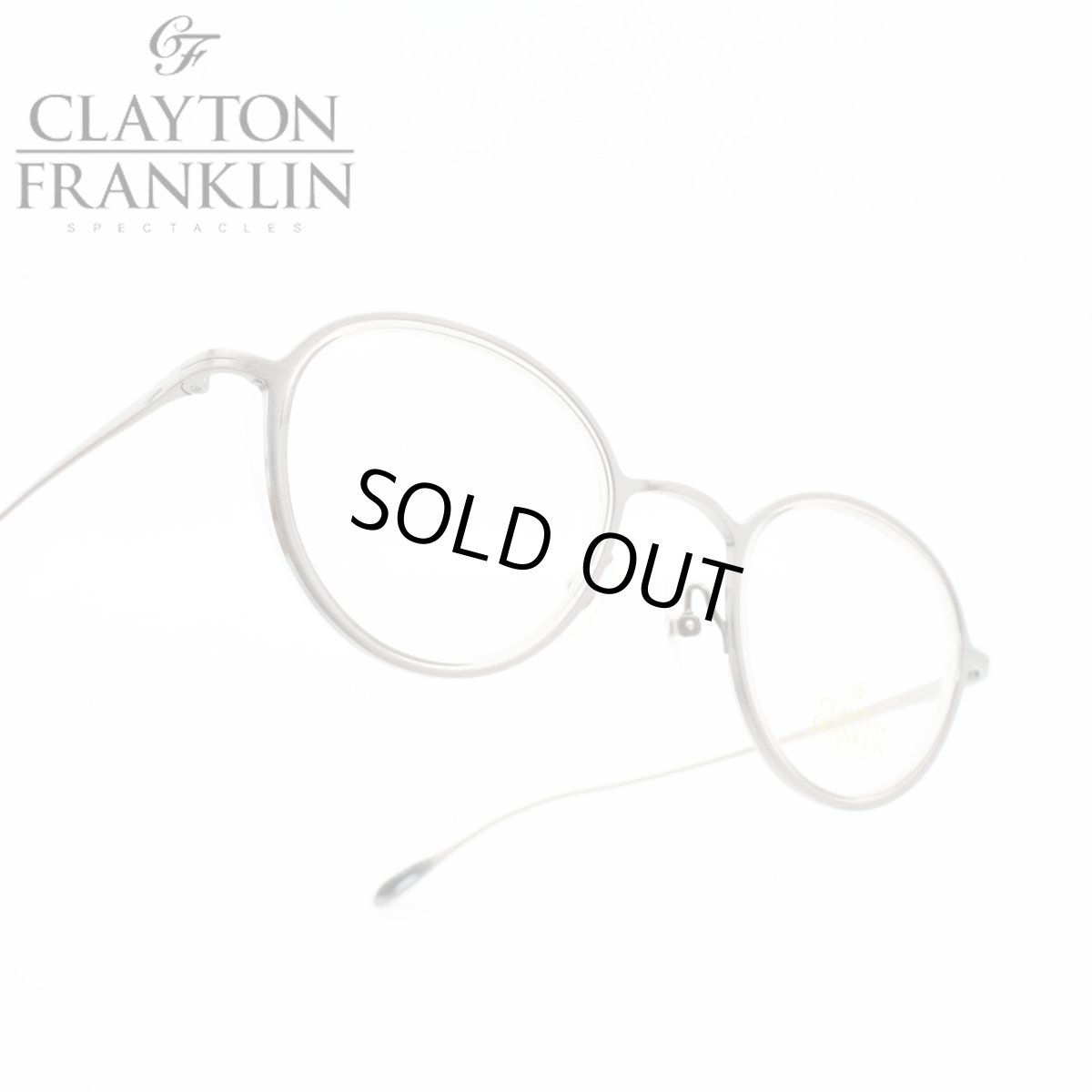 画像1: CLAYTON FRANKLIN クレイトンフランクリン 627SS AS/GR （アンティークシルバー　グレー/デモレンズ）  メガネ 眼鏡 めがね メンズ レディース おしゃれ ブランド 人気 おすすめ フレーム 流行り 度付き　レンズ (1)