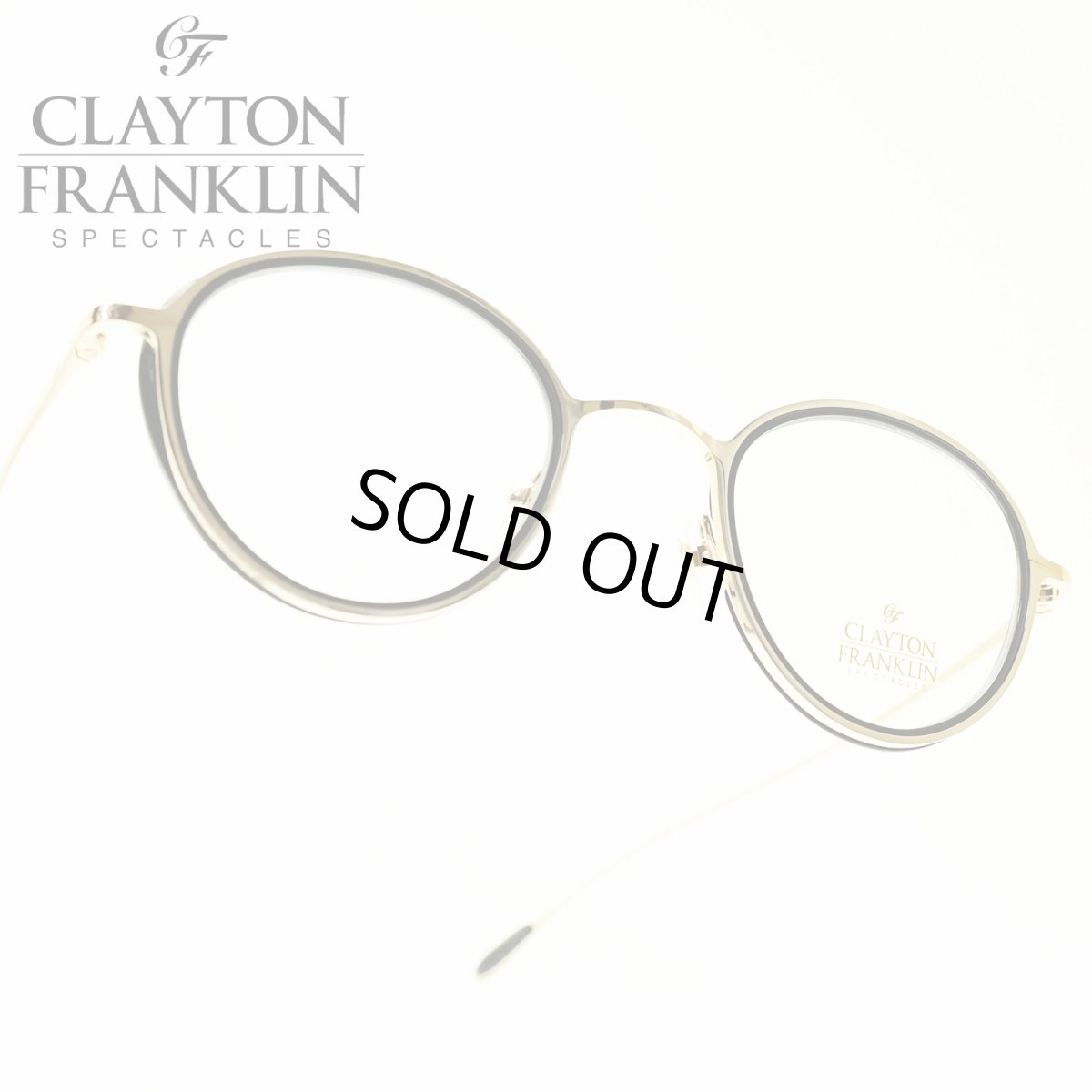 画像1: CLAYTON FRANKLIN クレイトンフランクリン 627SS GP/BK （ゴールド　ブラック/デモレンズ）  メガネ 眼鏡 めがね メンズ レディース おしゃれ ブランド 人気 おすすめ フレーム 流行り 度付き　レンズ (1)