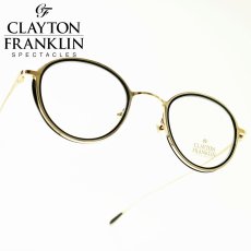 画像1: CLAYTON FRANKLIN クレイトンフランクリン 627SS GP/BK （ゴールド　ブラック/デモレンズ）  メガネ 眼鏡 めがね メンズ レディース おしゃれ ブランド 人気 おすすめ フレーム 流行り 度付き　レンズ (1)