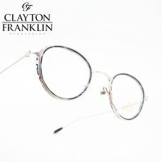 画像1: CLAYTON FRANKLIN クレイトンフランクリン 627SS SL/BLS （シルバー　ブルーササ/デモレンズ）  メガネ 眼鏡 めがね メンズ レディース おしゃれ ブランド 人気 おすすめ フレーム 流行り 度付き　レンズ (1)