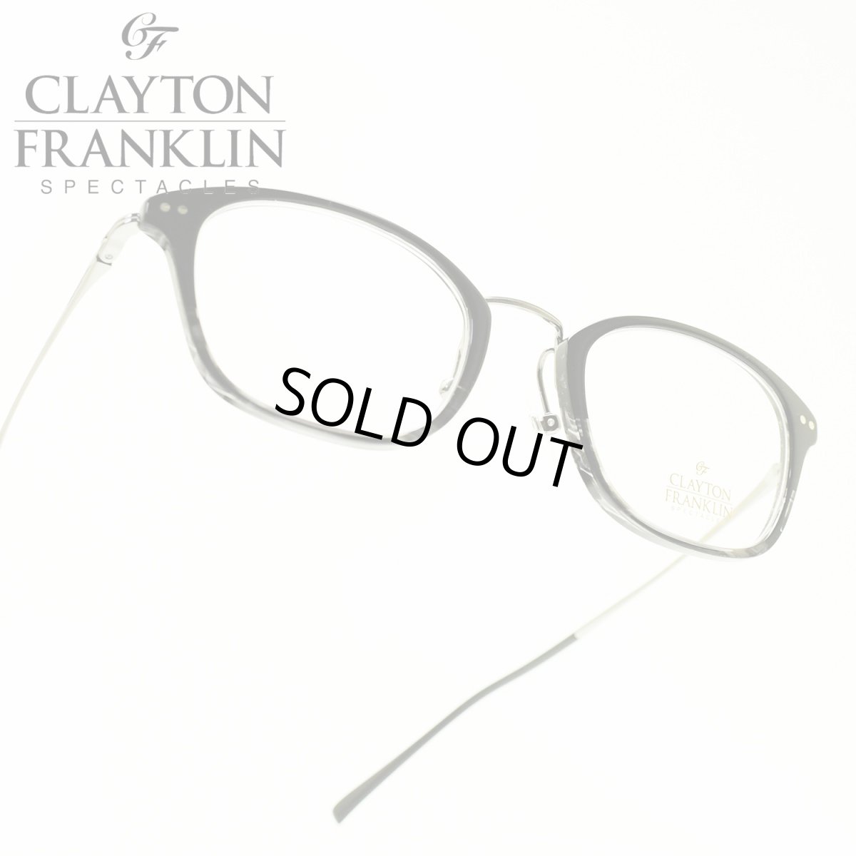 画像1: CLAYTON FRANKLIN クレイトンフランクリン 628 BKGH ブラックグレーハーフ/デモレンズ メガネ 眼鏡 めがね メンズ レディース おしゃれ ブランド 人気 おすすめ フレーム 流行り 度付き レンズ (1)