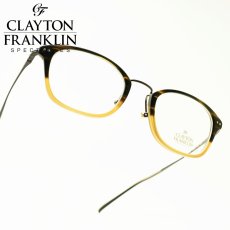 画像1: CLAYTON FRANKLIN クレイトンフランクリン 628 MHB （マットブラウンハーフ/デモレンズ）  メガネ 眼鏡 めがね メンズ レディース おしゃれ ブランド 人気 おすすめ フレーム 流行り 度付き　レンズ (1)