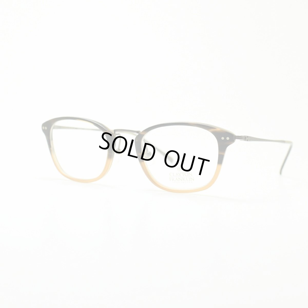 画像2: CLAYTON FRANKLIN クレイトンフランクリン 628 MHB (マットブラウンハーフ/デモレンズ)  メガネ 眼鏡 めがね メンズ レディース おしゃれ ブランド 人気 おすすめ フレーム 流行り 度付き レンズ (2)