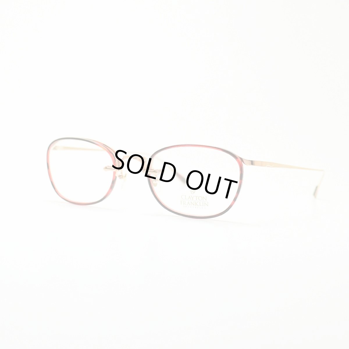 画像2: CLAYTON FRANKLIN クレイトンフランクリン 629 RG/RDS (レッドゴールド レッドササ/デモレンズ)  メガネ 眼鏡 めがね メンズ レディース おしゃれ ブランド 人気 おすすめ フレーム 流行り 度付き レンズ (2)