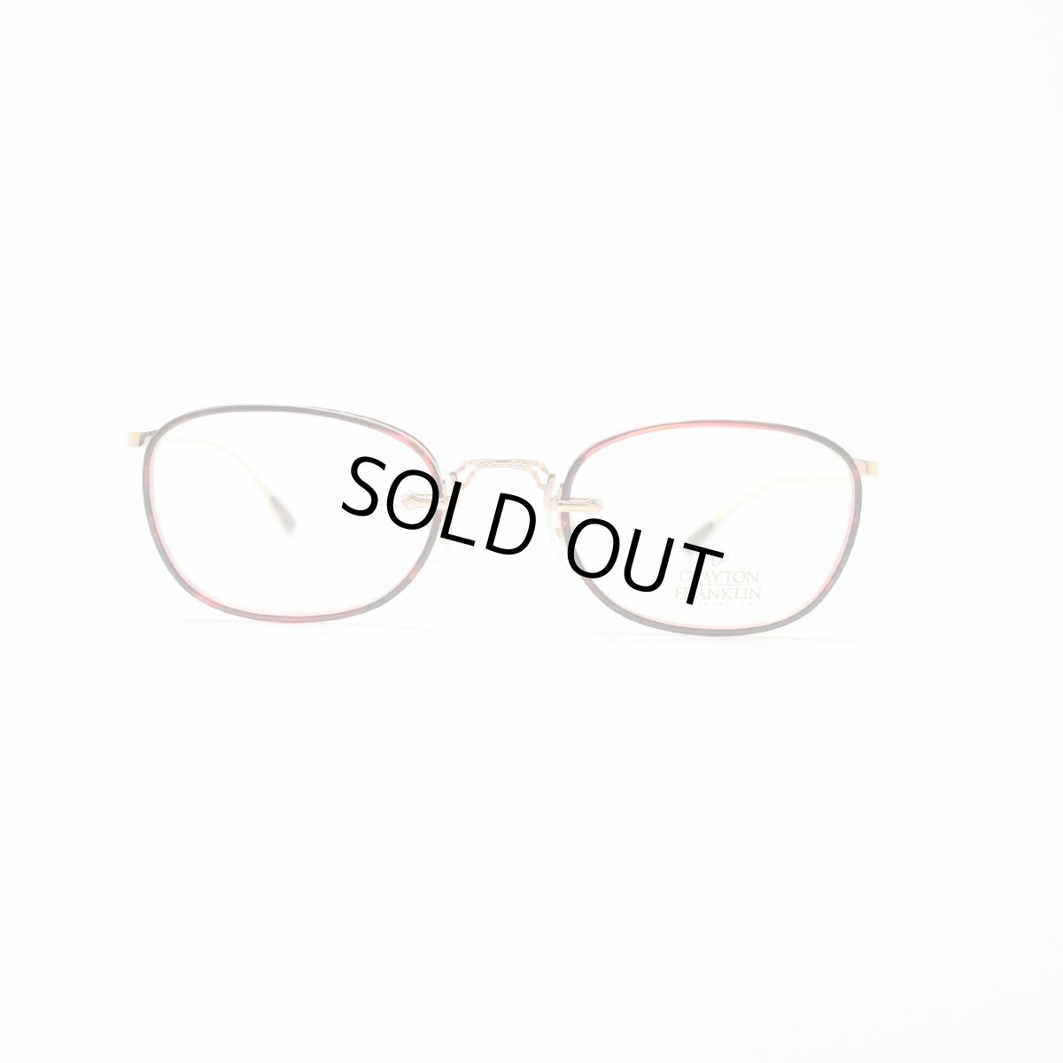 画像3: CLAYTON FRANKLIN クレイトンフランクリン 629 RG/RDS (レッドゴールド レッドササ/デモレンズ)  メガネ 眼鏡 めがね メンズ レディース おしゃれ ブランド 人気 おすすめ フレーム 流行り 度付き レンズ (3)