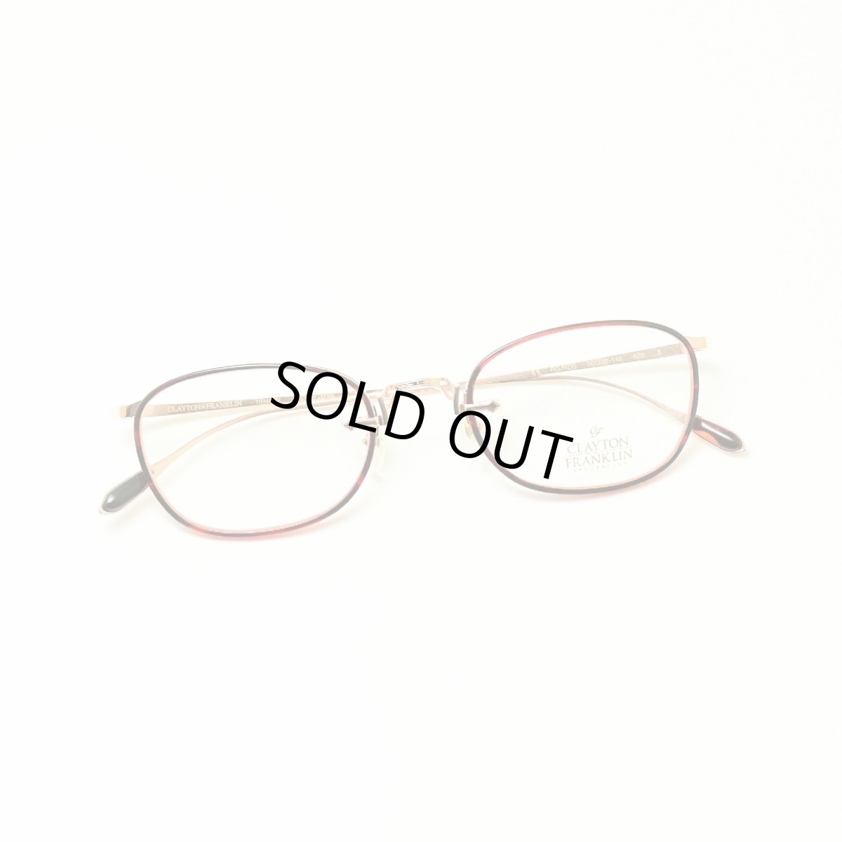 画像5: CLAYTON FRANKLIN クレイトンフランクリン 629 RG/RDS (レッドゴールド レッドササ/デモレンズ)  メガネ 眼鏡 めがね メンズ レディース おしゃれ ブランド 人気 おすすめ フレーム 流行り 度付き レンズ (5)