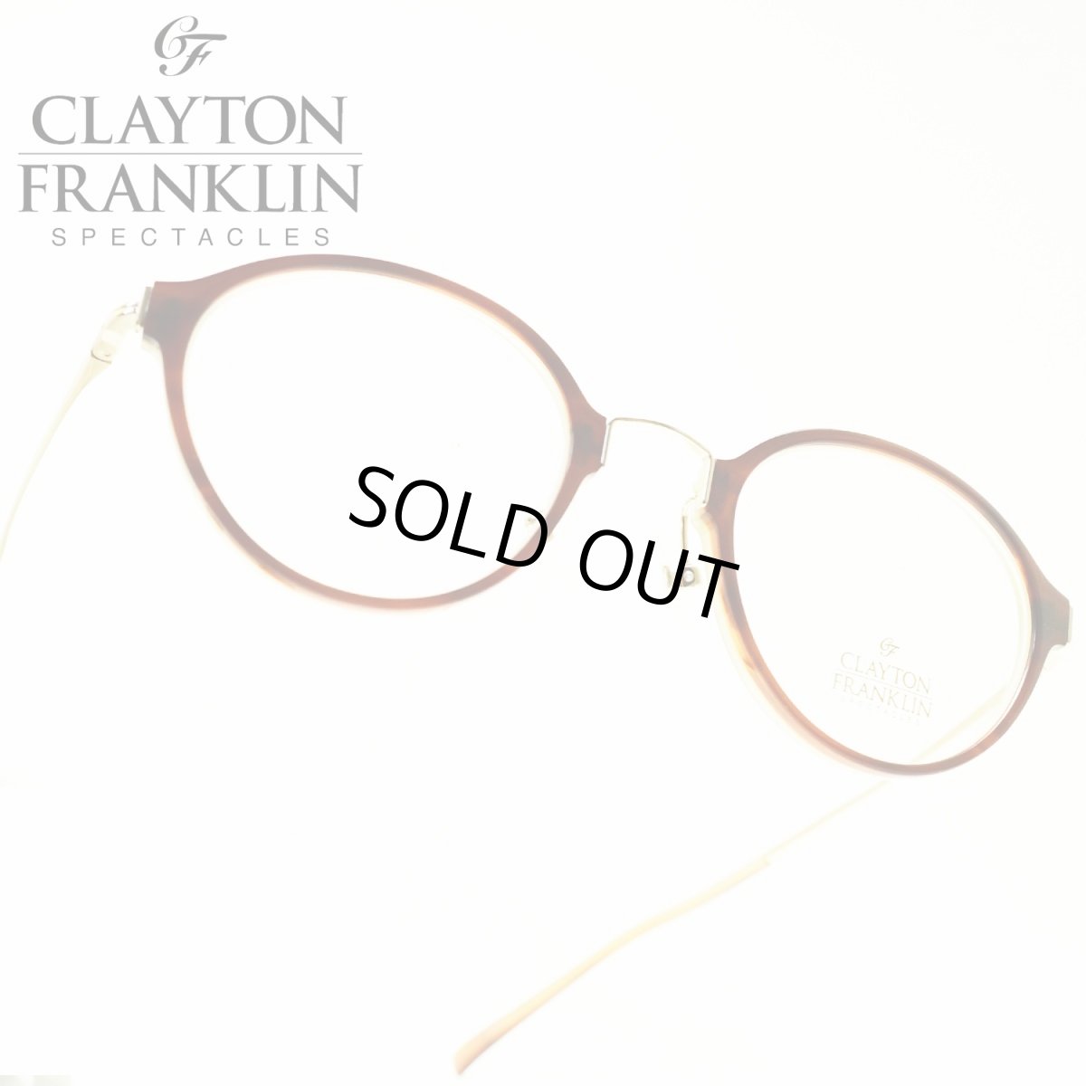 画像1: CLAYTON FRANKLIN クレイトンフランクリン 633 BCR ブラウンクリーム/デモレンズ メガネ 眼鏡 めがね メンズ レディース おしゃれ ブランド 人気 おすすめ フレーム 流行り 度付き レンズ (1)