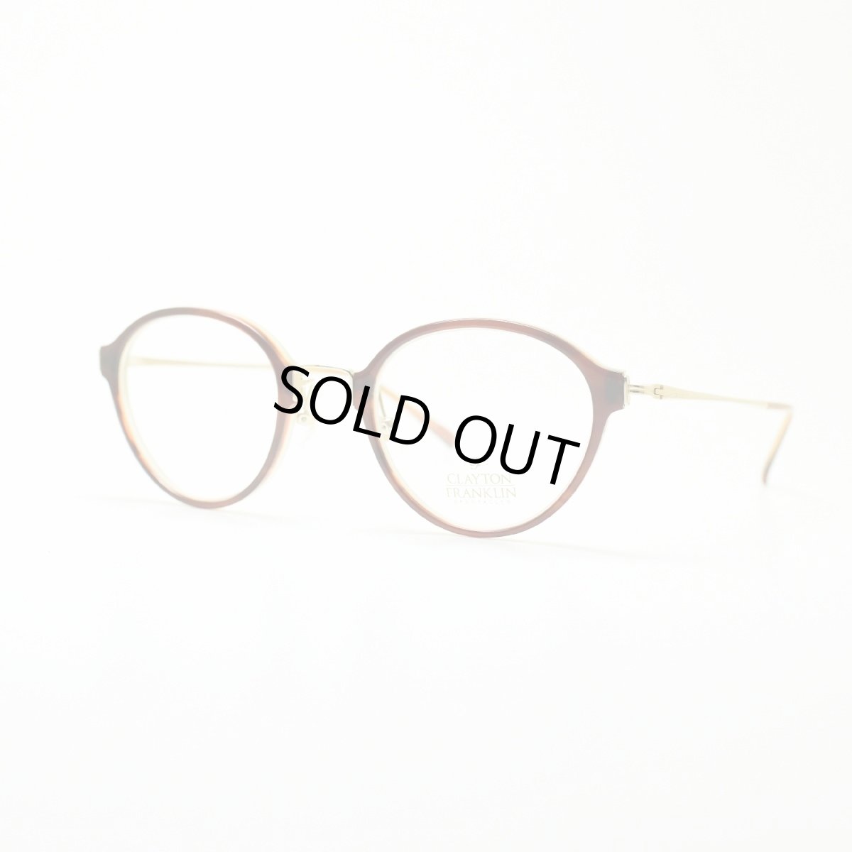 画像2: CLAYTON FRANKLIN クレイトンフランクリン 633 BCR ブラウンクリーム/デモレンズ メガネ 眼鏡 めがね メンズ レディース おしゃれ ブランド 人気 おすすめ フレーム 流行り 度付き レンズ (2)
