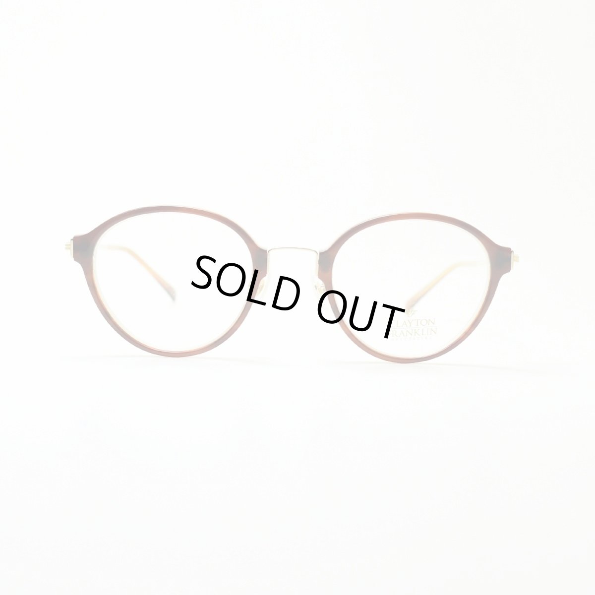 画像3: CLAYTON FRANKLIN クレイトンフランクリン 633 BCR ブラウンクリーム/デモレンズ メガネ 眼鏡 めがね メンズ レディース おしゃれ ブランド 人気 おすすめ フレーム 流行り 度付き レンズ (3)