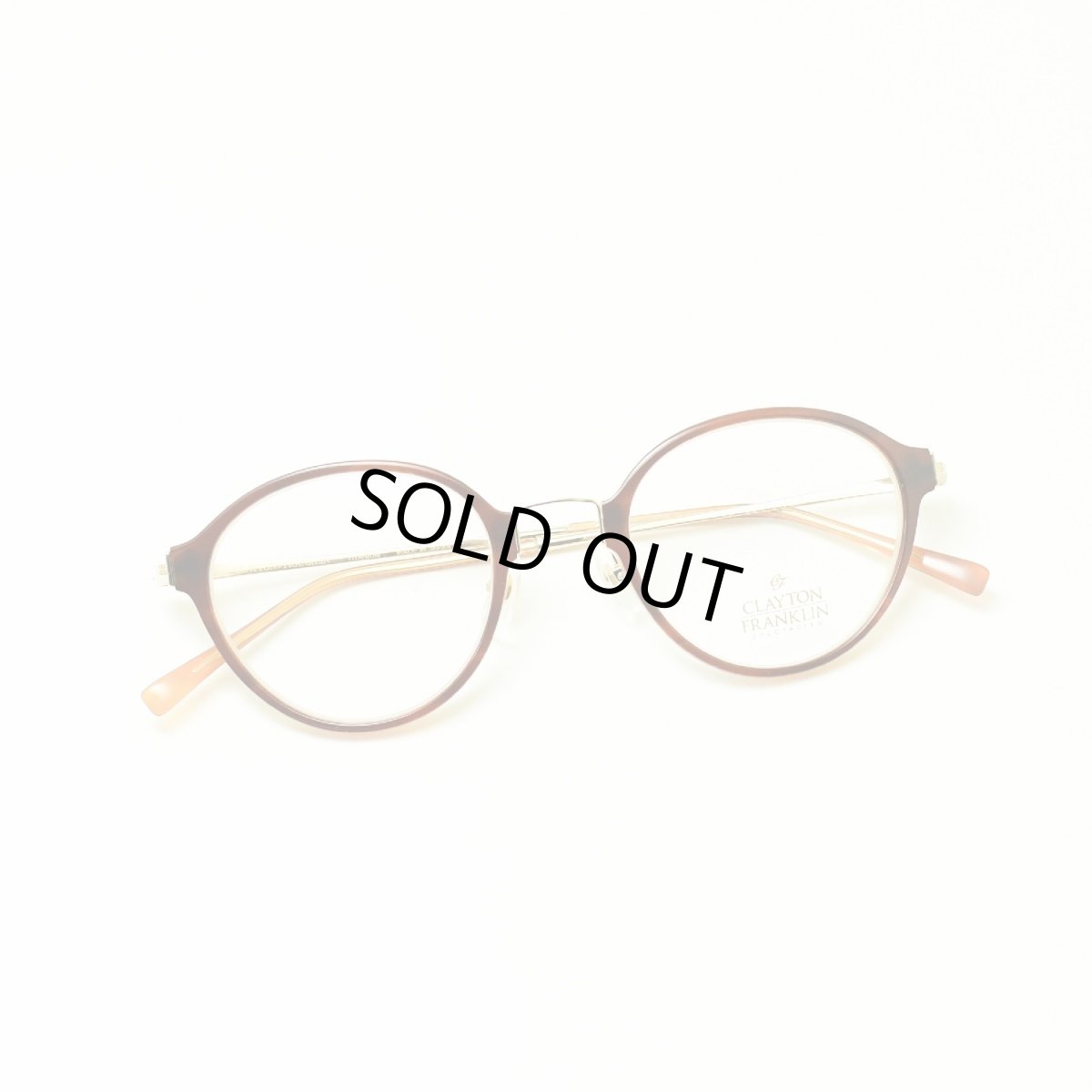 画像5: CLAYTON FRANKLIN クレイトンフランクリン 633 BCR ブラウンクリーム/デモレンズ メガネ 眼鏡 めがね メンズ レディース おしゃれ ブランド 人気 おすすめ フレーム 流行り 度付き レンズ (5)