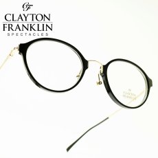 画像1: CLAYTON FRANKLIN クレイトンフランクリン 633 BK ブラック/デモレンズ メガネ 眼鏡 めがね メンズ レディース おしゃれ ブランド 人気 おすすめ フレーム 流行り 度付き レンズ (1)