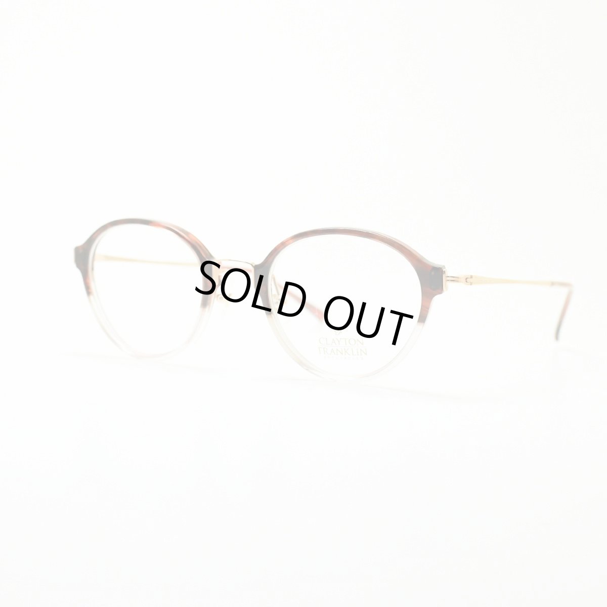 画像2: CLAYTON FRANKLIN クレイトンフランクリン 633 BSPH (ブラウンササハーフ/デモレンズ)  メガネ 眼鏡 めがね メンズ レディース おしゃれ ブランド 人気 おすすめ フレーム 流行り 度付き レンズ (2)