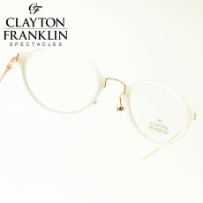 画像1: CLAYTON FRANKLIN クレイトンフランクリン 633 WTP （ホワイトパール/デモレンズ）  メガネ 眼鏡 めがね メンズ レディース おしゃれ ブランド 人気 おすすめ フレーム 流行り 度付き　レンズ (1)