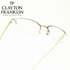 画像1: CLAYTON FRANKLIN クレイトンフランクリン 634 AGP （アンティークゴールド/デモレンズ）  メガネ 眼鏡 めがね メンズ レディース おしゃれ ブランド 人気 おすすめ フレーム 流行り 度付き　レンズ (1)