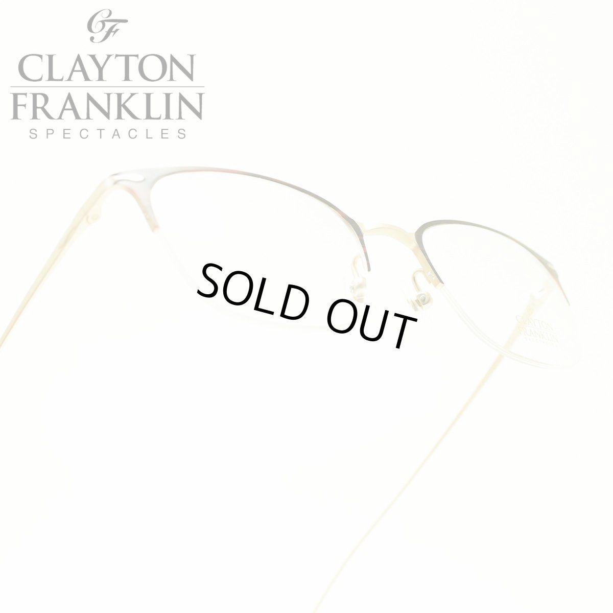 画像1: CLAYTON FRANKLIN クレイトンフランクリン 634 MGP マットゴールド/デモレンズ メガネ 眼鏡 めがね メンズ レディース おしゃれ ブランド 人気 おすすめ フレーム 流行り 度付き レンズ (1)