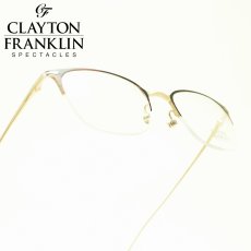 画像1: CLAYTON FRANKLIN クレイトンフランクリン 634 MGP マットゴールド/デモレンズ メガネ 眼鏡 めがね メンズ レディース おしゃれ ブランド 人気 おすすめ フレーム 流行り 度付き レンズ (1)