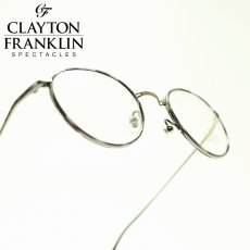 画像1: CLAYTON FRANKLIN クレイトンフランクリン 635 AS （アンティークシルバー/デモレンズ）  メガネ 眼鏡 めがね メンズ レディース おしゃれ ブランド 人気 おすすめ フレーム 流行り 度付き　レンズ (1)